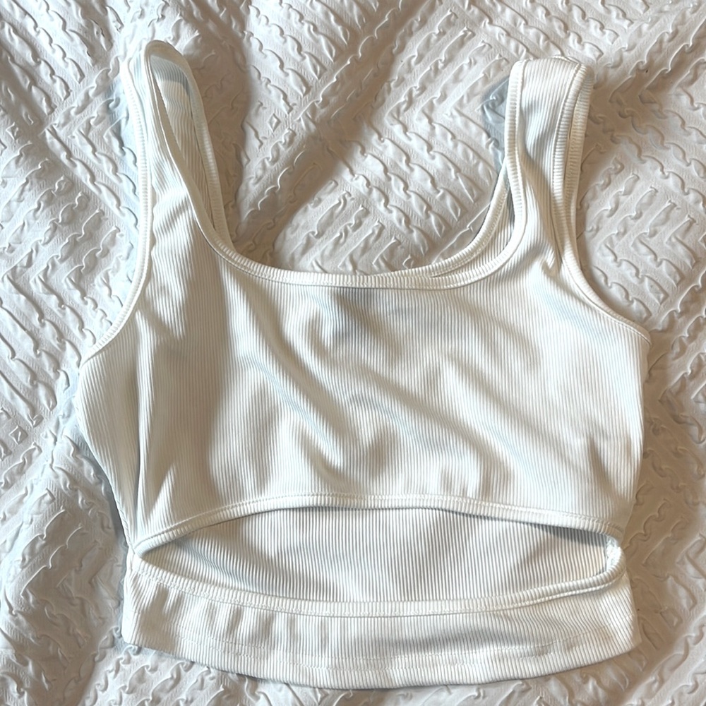 Cropped cut out tank top in a size Small
